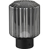LED Table Lamp - Trion Doli - 1.5W - Warm White 3000K - Rechargeable Batteries - Matte Black - Metal - Smoke-Colored Glass