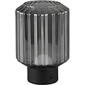 LED Table Lamp - Trion Doli - 1.5W - Warm White 3000K - Rechargeable Batteries - Matte Black - Metal - Smoke-Colored Glass