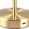 HLW LED LED Table Lamp - Trion Feli - 1.5W - Warm White 3000K - Rechargeable batteries - Brass - Metal