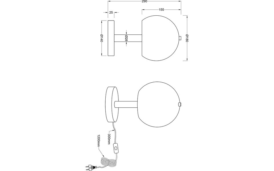 HLW LED LED Table Lamp - Trion Bliss - E27 Fitting - Round - Chrome - Metal