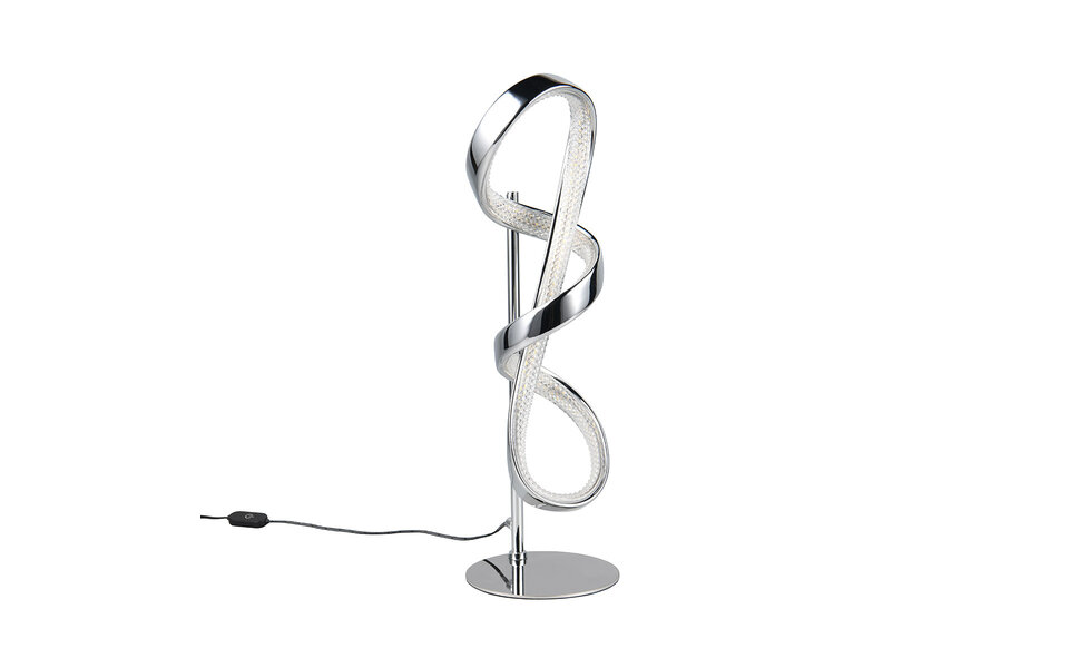 HLW LED LED Table Lamp - Trion Pudia - 11W - Natural White 4000K - Gloss Chrome - Metal