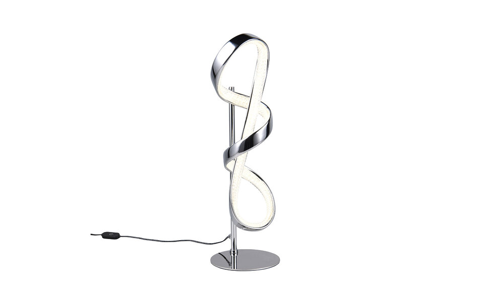 HLW LED LED Table Lamp - Trion Pudia - 11W - Natural White 4000K - Gloss Chrome - Metal