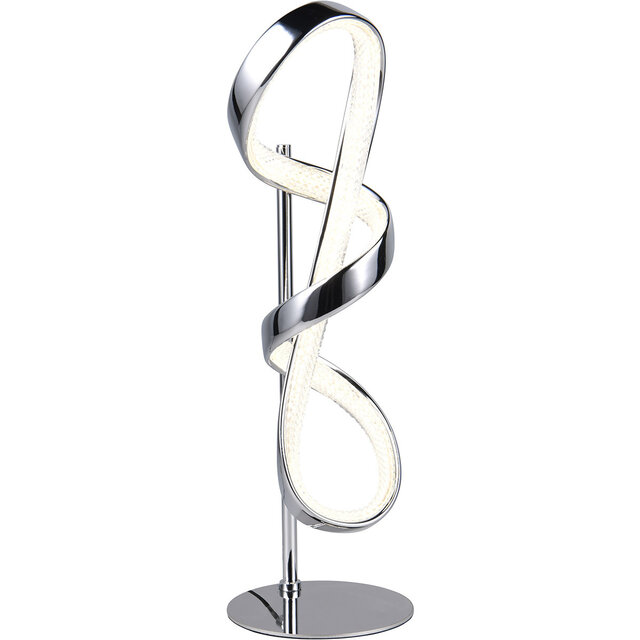 HLW LED LED Table Lamp - Trion Pudia - 11W - Natural White 4000K - Gloss Chrome - Metal