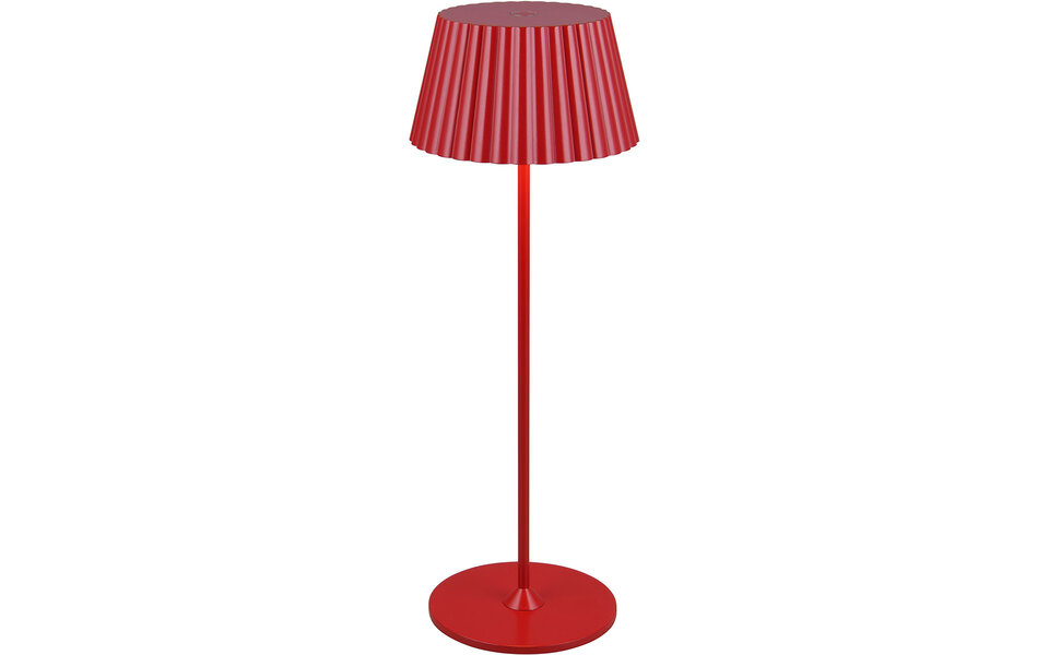HLW LED LED Table Lamp - Trion Uraz - 1.5W - Warm White 3000K - Rechargeable Batteries - Red - Metal