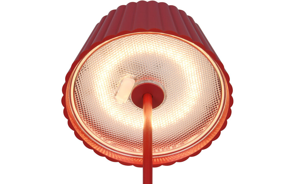 HLW LED LED Tafellamp - Trion Uraz - 1.5W - Warm Wit 3000K - Oplaadbare batterijen - Rood - Metaal HLW LED LED Tafellamp - Trion Uraz - 1.5W - Warm Wit 3000K - Oplaadbare batterijen - Rood - Metaal