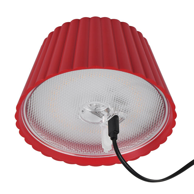 HLW LED LED Tafellamp - Trion Uraz - 1.5W - Warm Wit 3000K - Oplaadbare batterijen - Rood - Metaal HLW LED LED Tafellamp - Trion Uraz - 1.5W - Warm Wit 3000K - Oplaadbare batterijen - Rood - Metaal