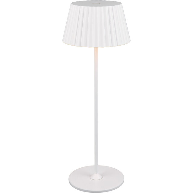 LED Tafellamp - Trion Uraz - 1.5W - Warm Wit 3000K - Oplaadbare batterijen - Mat Wit - Metaal Verlichting per ruimte