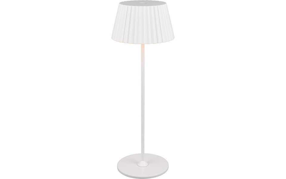 HLW LED LED Table Lamp - Trion Uraz - 1.5W - Warm White 3000K - Rechargeable Batteries - Matte White - Metal