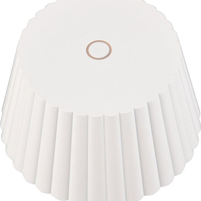 HLW LED LED Table Lamp - Trion Uraz - 1.5W - Warm White 3000K - Rechargeable Batteries - Matte White - Metal