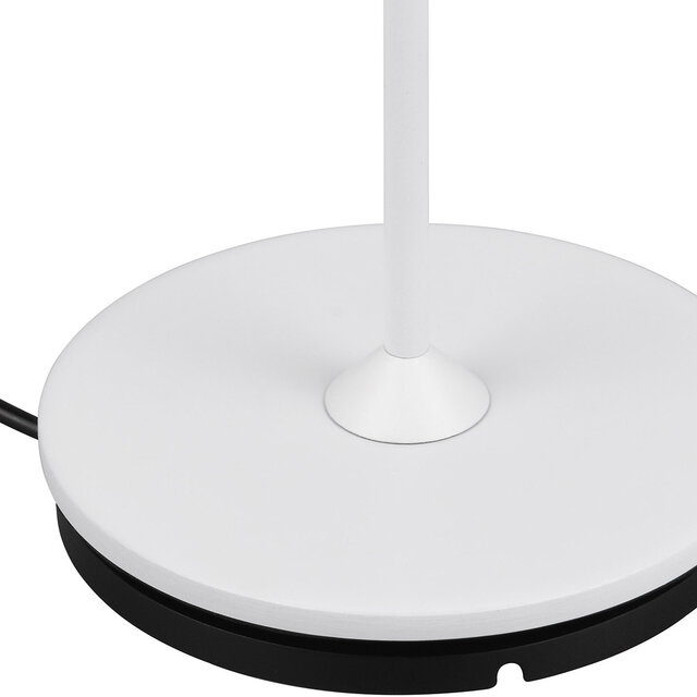 HLW LED LED Tafellamp - Trion Uraz - 1.5W - Warm Wit 3000K - Oplaadbare batterijen - Mat Wit - Metaal