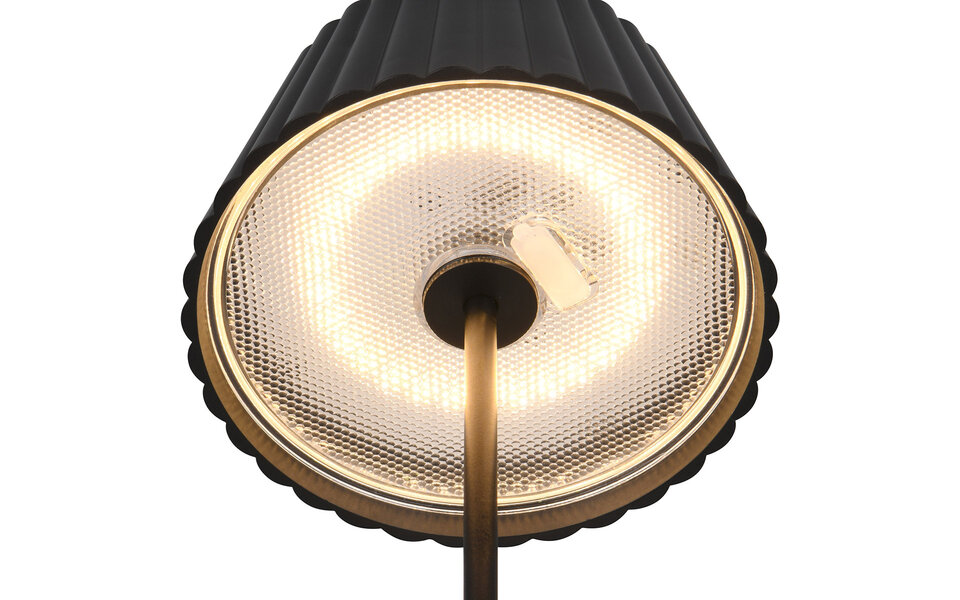 HLW LED LED Table Lamp - Trion Uraz - 1.5W - Warm White 3000K - Rechargeable batteries - Matte Black - Metal