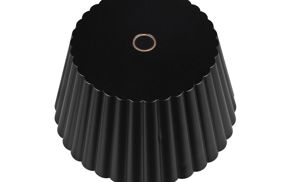 HLW LED LED Tafellamp - Trion Uraz - 1.5W - Warm Wit 3000K - Oplaadbare batterijen - Mat Zwart - Metaal