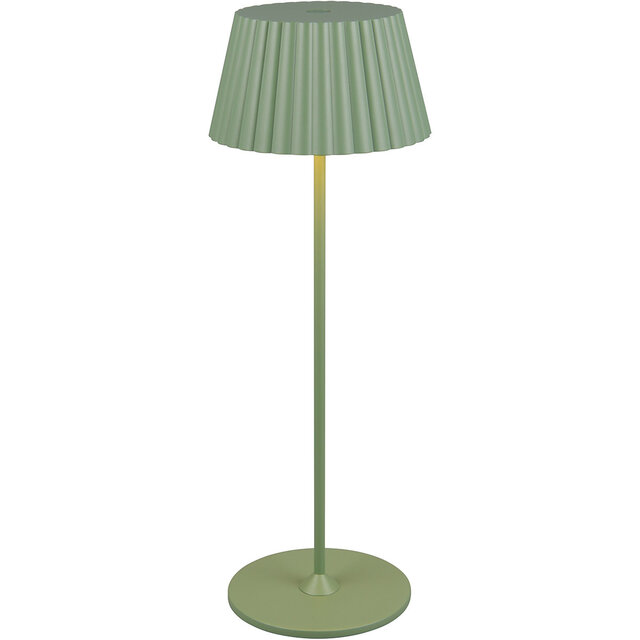 LED Tafellamp - Trion Uraz - 1.5W - Warm Wit 3000K - Oplaadbare batterijen - Pistachegroen - Metaal Verlichting per ruimte