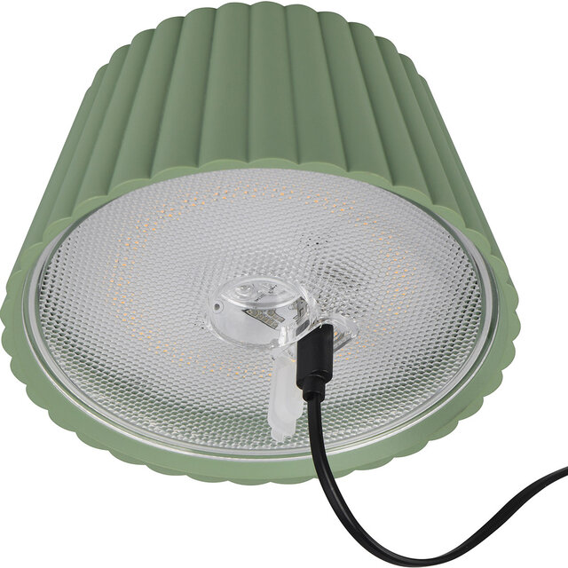 HLW LED LED Table Lamp - Trion Uraz - 1.5W - Warm White 3000K - Rechargeable batteries - Pistachio Green - Metal