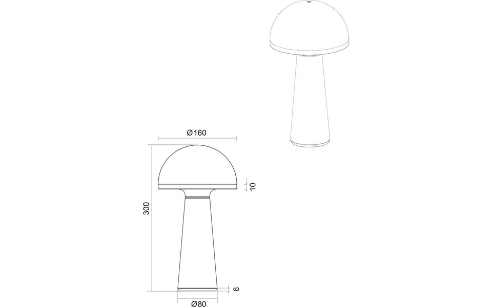 HLW LED LED Tafellamp - Trion Lungo - 2W - Aanpasbare kleur - Oplaadbare batterijen - Taupe - Gegoten Aluminium