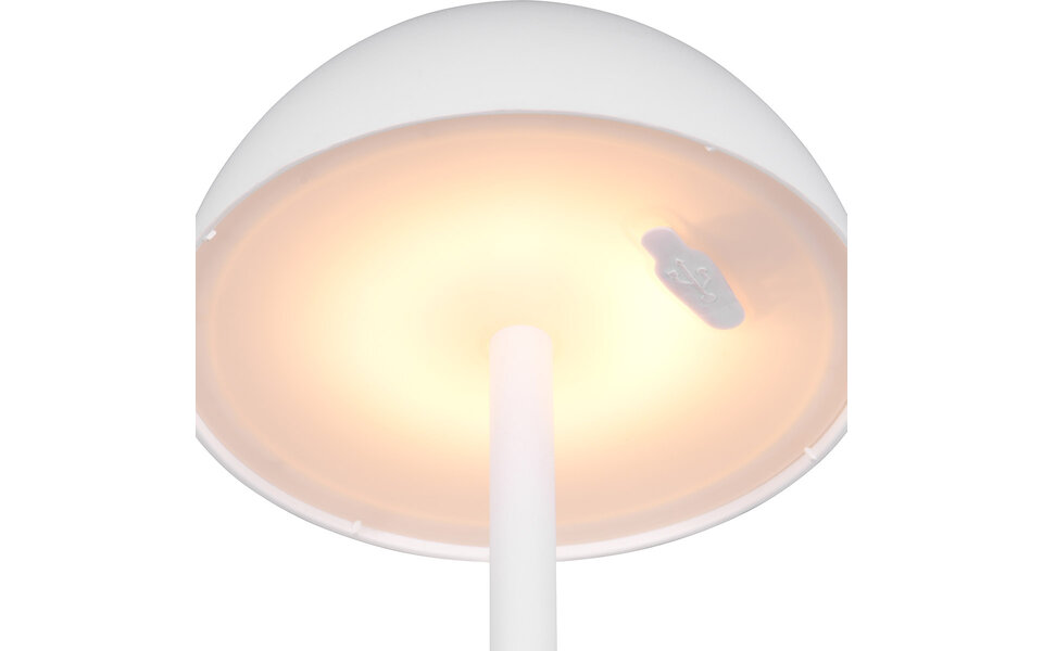HLW LED LED Table Lamp - Trion Rado - 1.7W - Warm White 3000K - Rechargeable batteries - Matte White - Plastic