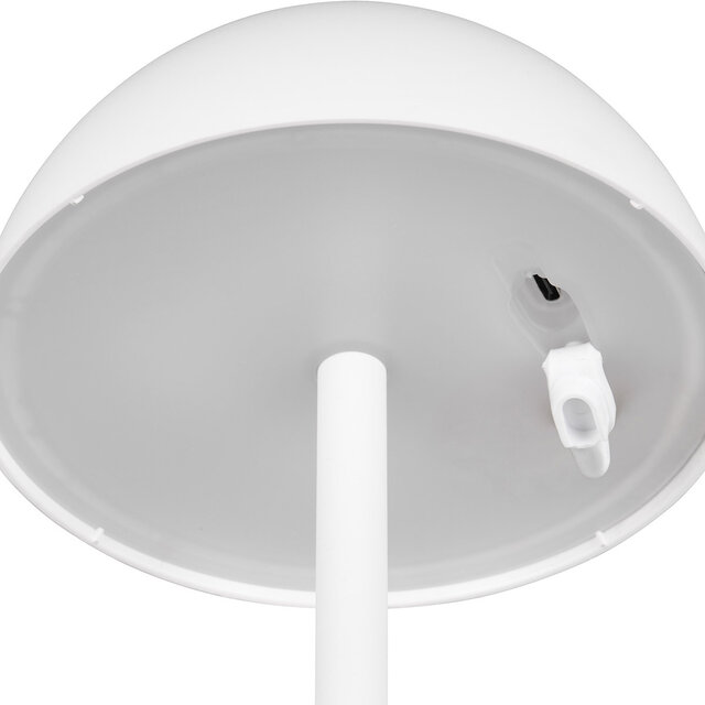 HLW LED LED Table Lamp - Trion Rado - 1.7W - Warm White 3000K - Rechargeable batteries - Matte White - Plastic