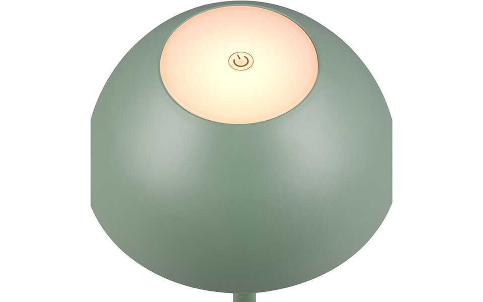 HLW LED LED Tafellamp - Trion Rado - 1.7W - Warm Wit 3000K - Oplaadbare batterijen - Pistachegroen - Kunststof