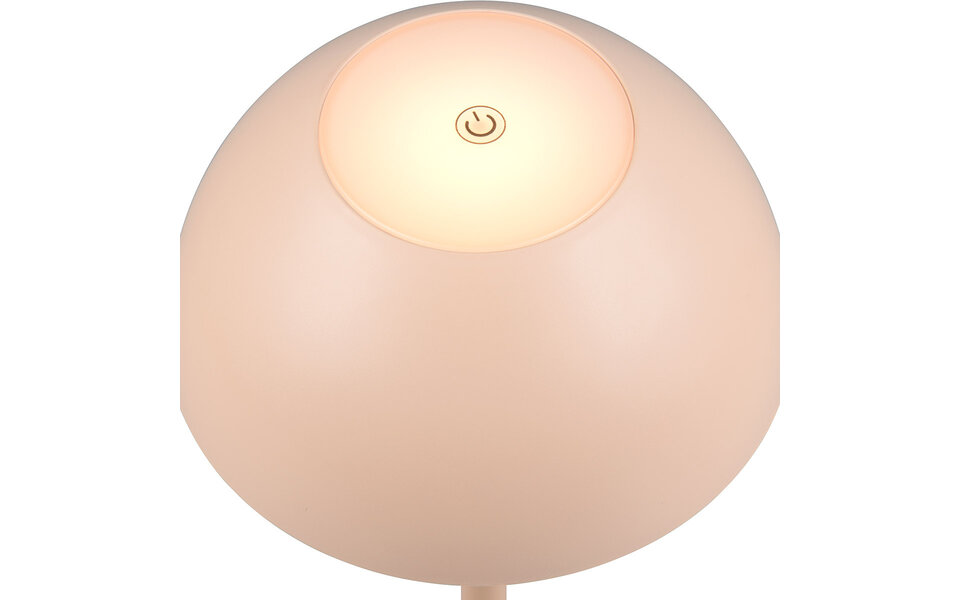 HLW LED LED Tafellamp - Trion Rado - 1.7W - Warm Wit 3000K - Oplaadbare batterijen - Taupe - Kunststof