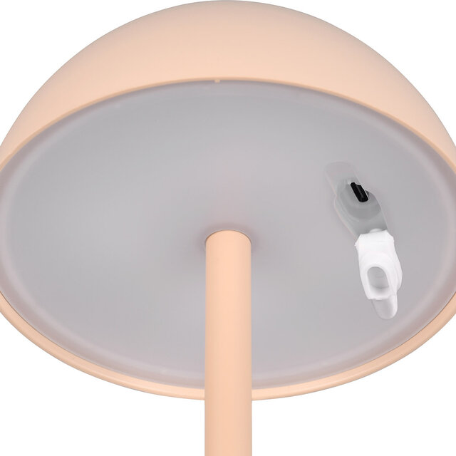 HLW LED LED Table Lamp - Trion Rado - 1.7W - Warm White 3000K - Rechargeable batteries - Taupe - Plastic