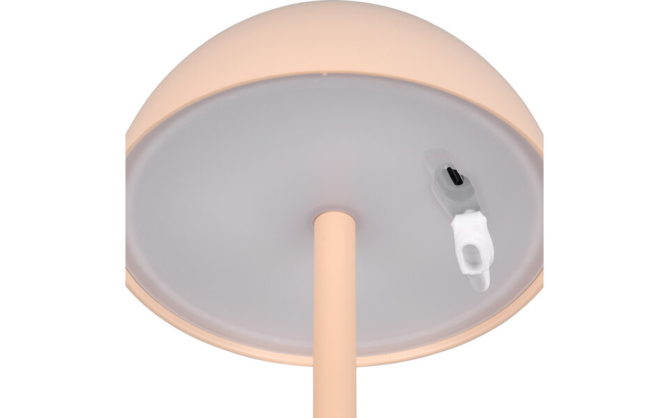 HLW LED LED Tafellamp - Trion Rado - 1.7W - Warm Wit 3000K - Oplaadbare batterijen - Taupe - Kunststof