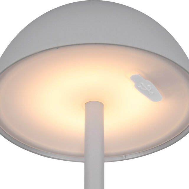 HLW LED LED Tafellamp - Trion Rado - 1.7W - Warm Wit 3000K - Oplaadbare batterijen - Grijs - Kunststof HLW LED LED Tafellamp - Trion Rado - 1.7W - Warm Wit 3000K - Oplaadbare batterijen - Grijs - Kunststof