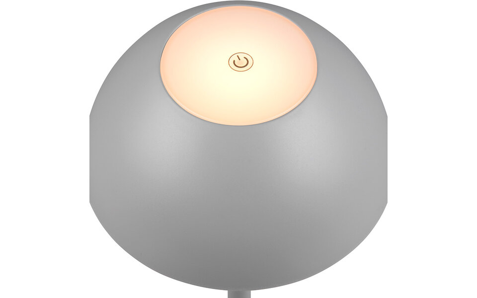HLW LED LED Tafellamp - Trion Rado - 1.7W - Warm Wit 3000K - Oplaadbare batterijen - Grijs - Kunststof HLW LED LED Tafellamp - Trion Rado - 1.7W - Warm Wit 3000K - Oplaadbare batterijen - Grijs - Kunststof