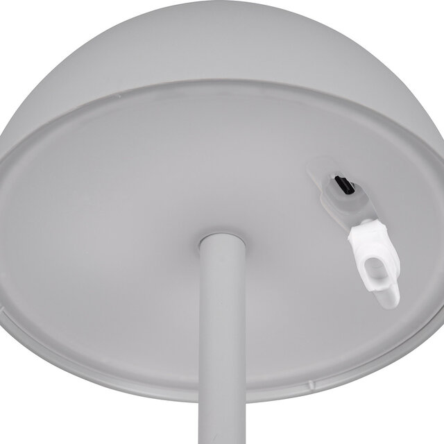 HLW LED LED Tafellamp - Trion Rado - 1.7W - Warm Wit 3000K - Oplaadbare batterijen - Grijs - Kunststof HLW LED LED Tafellamp - Trion Rado - 1.7W - Warm Wit 3000K - Oplaadbare batterijen - Grijs - Kunststof