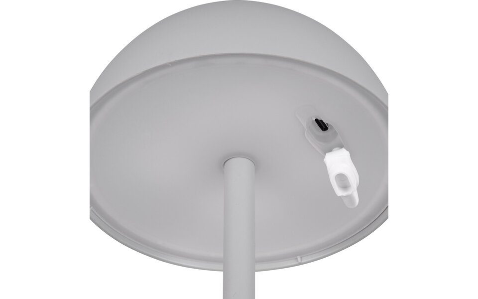 HLW LED LED Table Lamp - Trion Rado - 1.7W - Warm White 3000K - Rechargeable batteries - Gray - Plastic