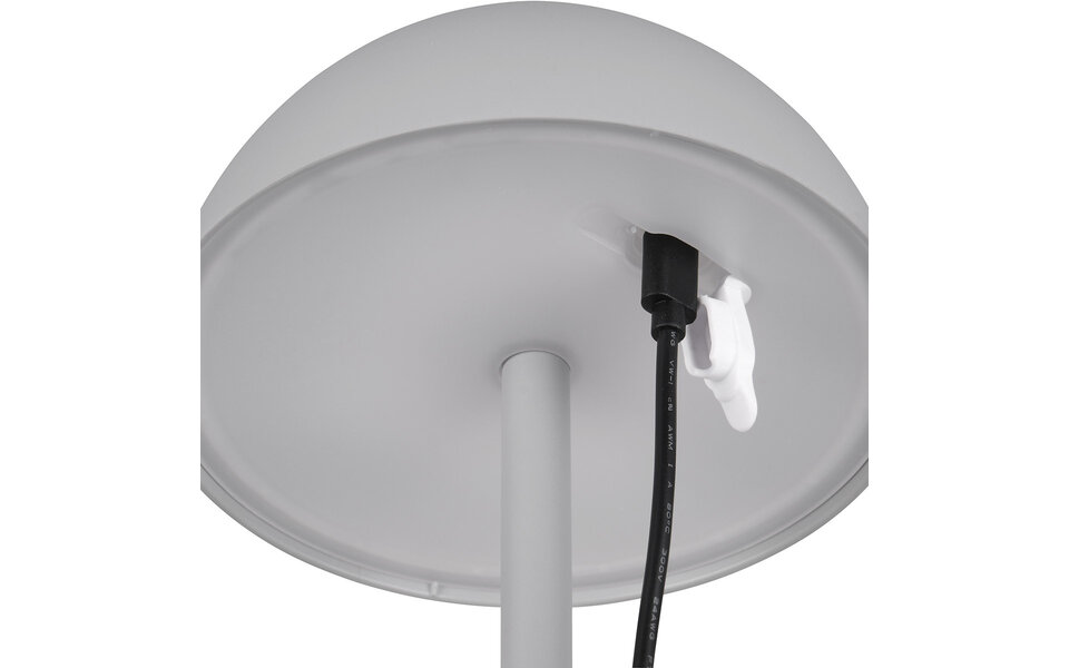 HLW LED LED Table Lamp - Trion Rado - 1.7W - Warm White 3000K - Rechargeable batteries - Gray - Plastic