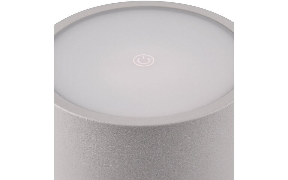 HLW LED LED Tafellamp - Trion Andez - 1.5W - Aanpasbare kleur - Oplaadbare batterijen - Grijs - Kunststof