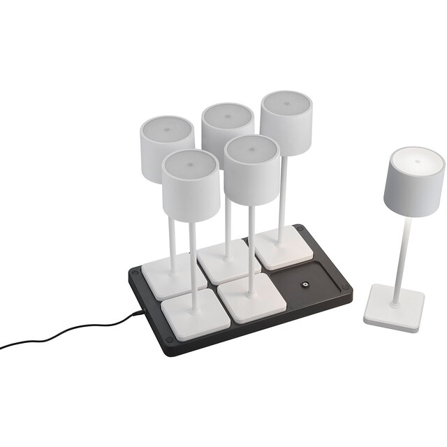 LED Tafellamp - Trion Andez - 1.5W - 6 Lichtpunten - Aanpasbare kleur - Oplaadbare batterijen - Mat Wit - Kunststof Verlichting per ruimte LED Tafellamp - Trion Andez - 1.5W - 6 Lichtpunten - Aanpasbare kleur - Oplaadbare batterijen - Mat Wit - Kunststof Verlichting per ruimte