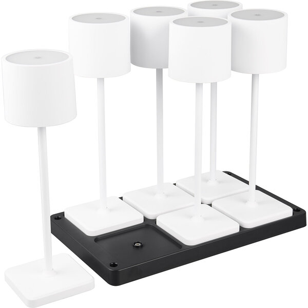 HLW LED Stijlvolle LED Tafellamp & Witte met Stoffen Kap en 5W LED HLW LED Stijlvolle LED Tafellamp & Witte met Stoffen Kap en 5W LED