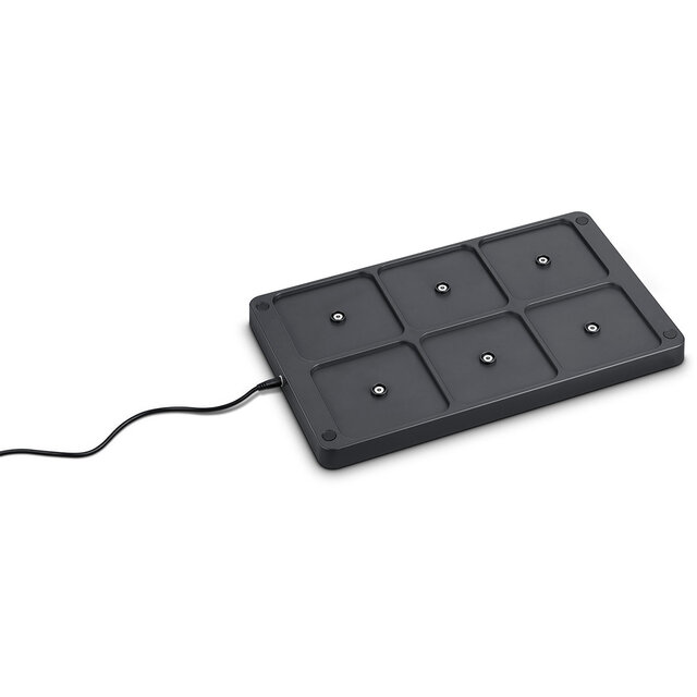 HLW LED LED Tafellamp - Trion Andez - 1.5W - 6 Lichtpunten - Aanpasbare kleur - Oplaadbare batterijen - Mat Zwart - Kunststof