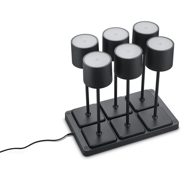 HLW LED Stijlvolle LED Tafellamp 1.5W met Stoffen Kap en Oplaadbare Batterijen HLW LED Stijlvolle LED Tafellamp 1.5W met Stoffen Kap en Oplaadbare Batterijen