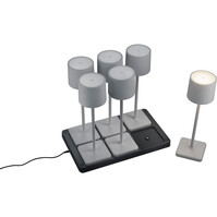 LED Tafellamp - Trion Andez - 1.5W - 6 Lichtpunten - Aanpasbare kleur - Oplaadbare batterijen - Grijs - Kunststof LED Tafellamp - Trion Andez - 1.5W - 6 Lichtpunten - Aanpasbare kleur - Oplaadbare batterijen - Grijs - Kunststof