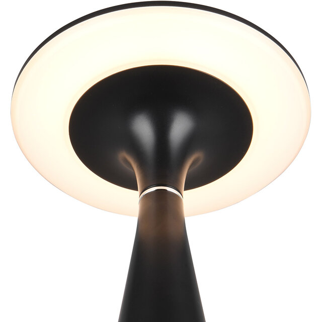 HLW LED LED Table Lamp - Trion Rezo - 2W - Adjustable Color - Rechargeable batteries - Matte Black - Plastic