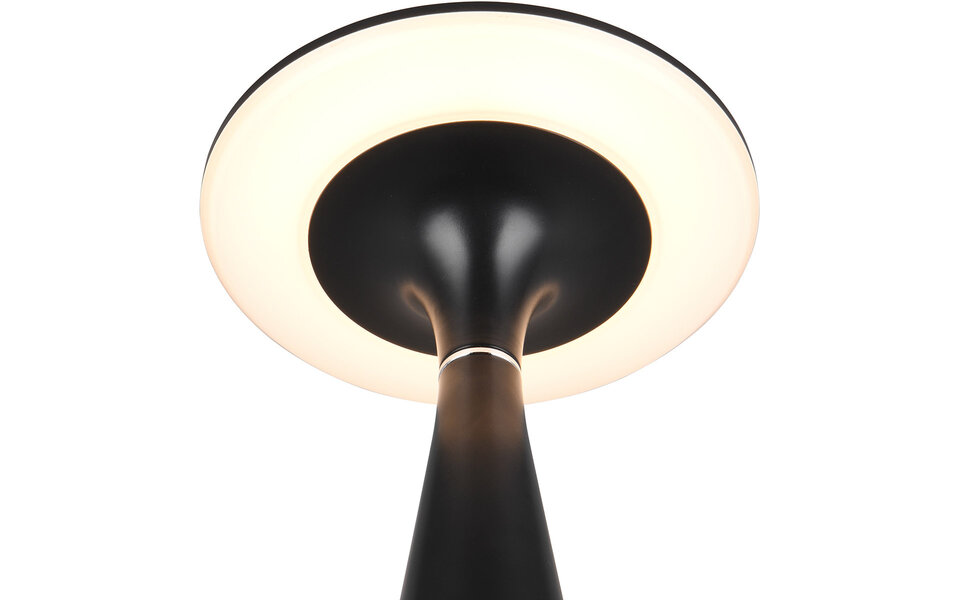 HLW LED LED Table Lamp - Trion Rezo - 2W - Adjustable Color - Rechargeable batteries - Matte Black - Plastic