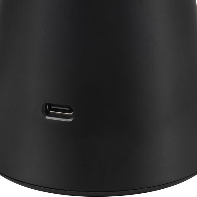 HLW LED LED Tafellamp - Trion Rezo - 2W - Aanpasbare Kleur - Oplaadbare batterijen - Mat Zwart - Kunststof