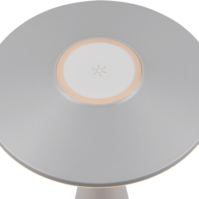 HLW LED LED Tafellamp - Trion Rezo - 2W - Aanpasbare Kleur - Oplaadbare batterijen - Grijs - Kunststof