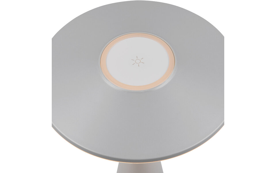 HLW LED LED Tafellamp - Trion Rezo - 2W - Aanpasbare Kleur - Oplaadbare batterijen - Grijs - Kunststof