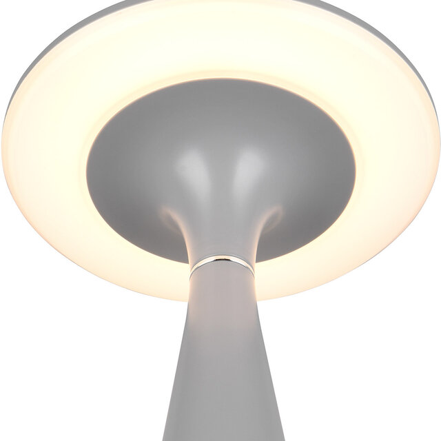 HLW LED LED Tafellamp - Trion Rezo - 2W - Aanpasbare Kleur - Oplaadbare batterijen - Grijs - Kunststof