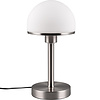 LED Tafellamp - Tafelverlichting - Trion Toas - E27 Fitting - Rond - Mat Nikkel - Metaal