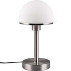 HLW LED LED Tafellamp - Tafelverlichting - Trion Toas - E27 Fitting - Rond - Mat Nikkel - Metaal