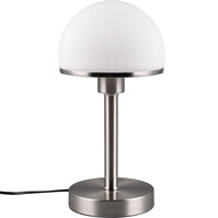 LED Table Lamp - Table Lighting - Trion Toas - E27 Fitting - Round - Matte Nickel - Metal