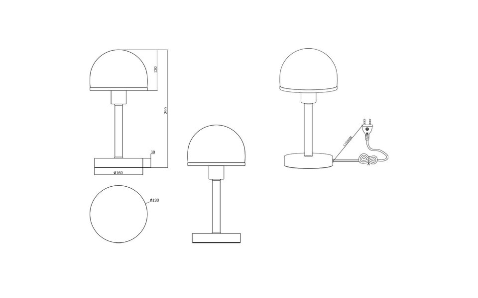 HLW LED LED Table Lamp - Table Lighting - Trion Toas - E27 Fitting - Round - Matte Nickel - Metal HLW LED LED Table Lamp - Table Lighting - Trion Toas - E27 Fitting - Round - Matte Nickel - Metal