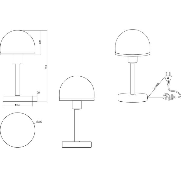HLW LED LED Tafellamp met Mat Nikkel Afwerking - Ronde & Metalen HLW LED LED Tafellamp met Mat Nikkel Afwerking - Ronde & Metalen