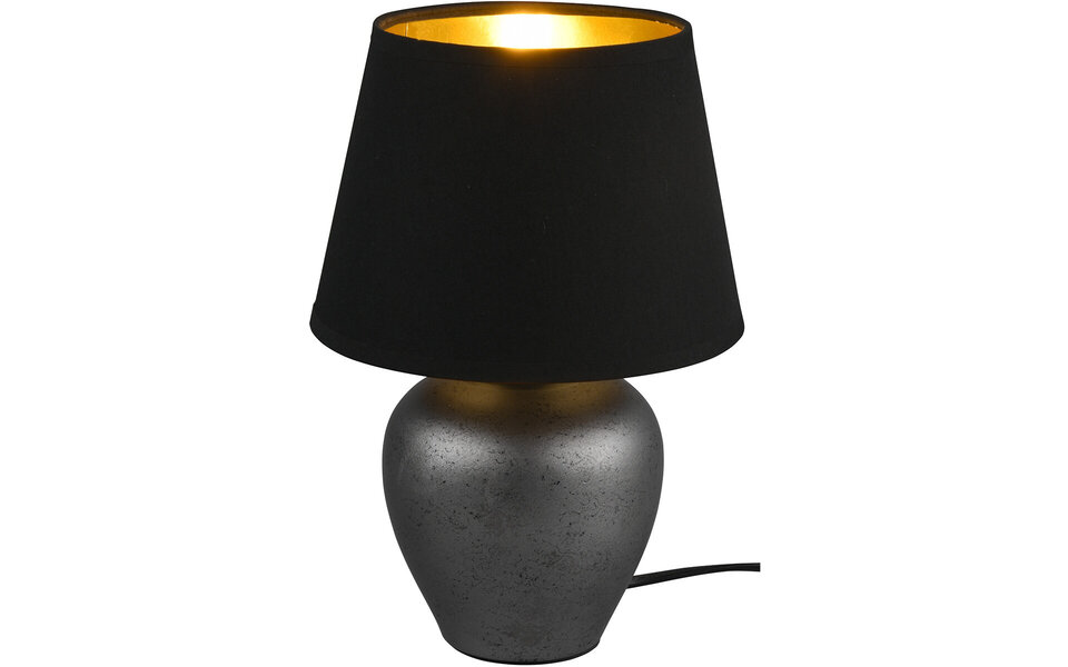 HLW LED LED Table Lamp - Table Lighting - Trion Albino - E14 Fitting - Round - Antique Nickel/Black/Gold - Ceramic - Ø180mm HLW LED LED Table Lamp - Table Lighting - Trion Albino - E14 Fitting - Round - Antique Nickel/Black/Gold - Ceramic - Ø180mm