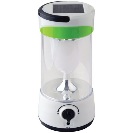 Dimbare LED Tafellamp Rominy 10W - Solar, Mat Wit Aluminium, Perfect voor Campers