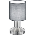 LED Tafellamp - Tafelverlichting - Trion Garno - E14 Fitting - Rond - Mat Grijs - Aluminium